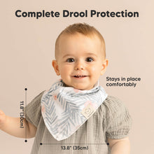 Load image into Gallery viewer, 8-Pack Organic Bandana Bibs (Bloom)