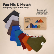 Load image into Gallery viewer, 8-Pack Organic Bandana Bibs (Coastline)