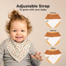 Load image into Gallery viewer, 8-Pack Organic Bandana Bibs (Fall Spores)