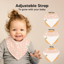 Load image into Gallery viewer, 8-Pack Organic Bandana Bibs (Fleur)