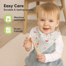 Load image into Gallery viewer, 8-Pack Organic Bandana Bibs (Flourish)