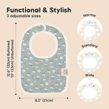 Load image into Gallery viewer, 8-Pack Coast Drool Bibs (Fleur)