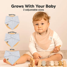 Load image into Gallery viewer, 8-Pack Lumi Muslin Bandana Bibs (Dew)