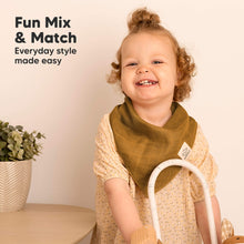 Load image into Gallery viewer, 8-Pack Lumi Muslin Bandana Bibs (Eclipse)
