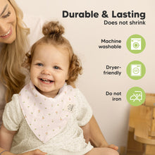 Load image into Gallery viewer, 8-Pack Lumi Muslin Bandana Bibs (Wild Bloom)