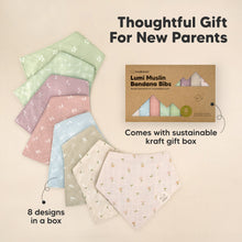 Load image into Gallery viewer, 8-Pack Lumi Muslin Bandana Bibs (Wild Bloom)