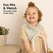 Load image into Gallery viewer, 8-Pack Lumi Muslin Bandana Bibs (Wild Bloom)