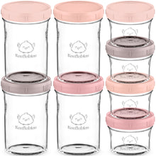 Load image into Gallery viewer, 8-Pack Prep Jars Food Glass Containers (Roseate)