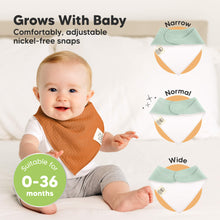 Load image into Gallery viewer, 8-Pack Quin Bandana Bibs (Hunter)