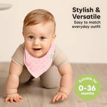 Load image into Gallery viewer, 8-Pack Organic Bandana Bibs (Blush)