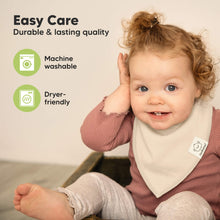 Load image into Gallery viewer, 8-Pack Organic Bandana Bibs (Pure)