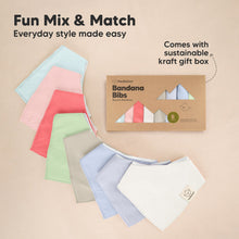 Load image into Gallery viewer, 8-Pack Organic Bandana Bibs (Spring)