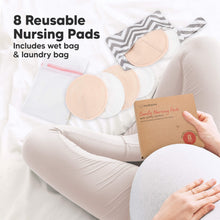 Load image into Gallery viewer, 8 Reusable Nursing Pads and includes wet bag & laundry bag