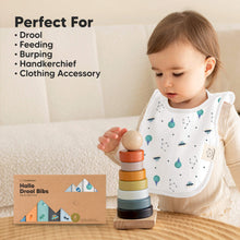 Load image into Gallery viewer, 8-Pack Hallo Drool Bibs (Cosmo)