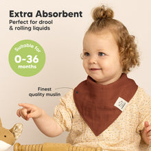 Load image into Gallery viewer, 8-Pack Lumi Muslin Bandana Bibs (Sahara)