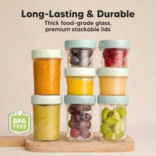 Load image into Gallery viewer, 8-Pack Prep Jars Food Glass Containers (Sage)