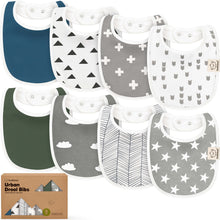 Load image into Gallery viewer, 8-Pack Urban Drool Bibs