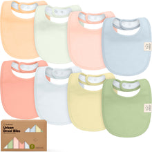 Load image into Gallery viewer, 8-Pack Urban Drool Bibs (Dew)