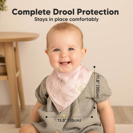 Complete Drool Protection, stays in place comfortably with size about 11.8" x 13.8" (35 cm).