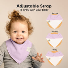 Load image into Gallery viewer, 8-Pack Organic Bandana Bibs (Lilac)