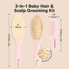 Load image into Gallery viewer, Baby Hair Brush and Comb Set (Blush)