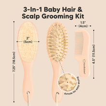 Load image into Gallery viewer, Baby Hair Brush and Comb Set (Peach)