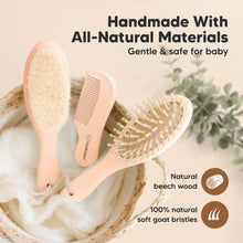 Load image into Gallery viewer, Baby Hair Brush and Comb Set (Peach)