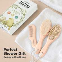 Load image into Gallery viewer, Baby Hair Brush and Comb Set (Peach)