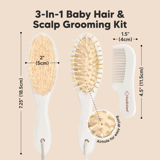 Baby Hair Brush and Comb Set (Vanilla)