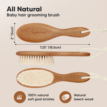 Load image into Gallery viewer, Baby Hair Brush (Dark Walnut, Oval)
