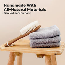 Load image into Gallery viewer, Baby Hair Brush (Dark Walnut, Oval)