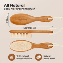 Load image into Gallery viewer, Baby Hair Brush (Golden Oak, Oval)
