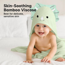 Load image into Gallery viewer, Cuddle Baby Hooded Towel (Triceratops)