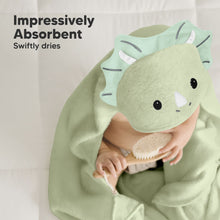 Load image into Gallery viewer, Cuddle Baby Hooded Towel (Triceratops, Petite)