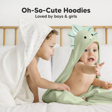 Load image into Gallery viewer, Cuddle Baby Hooded Towel (Triceratops, Petite)