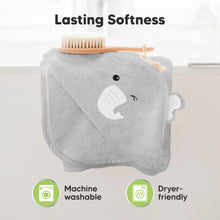 Load image into Gallery viewer, Cuddle Baby Hooded Towel (Elephant)
