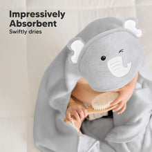 Load image into Gallery viewer, Cuddle Baby Hooded Towel (Elephant, Petite)