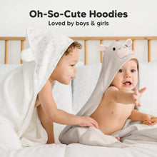 Load image into Gallery viewer, Cuddle Baby Hooded Towel (Hippo)