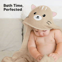 Load image into Gallery viewer, Cuddle Baby Hooded Towel (Cat)