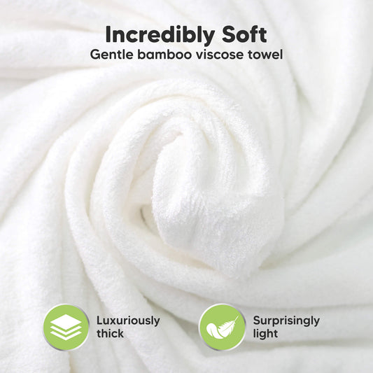 Incredibly Soft: Gentle bamboo viscose towel, Luxuriously thick, Surprisingly light
-on-hover