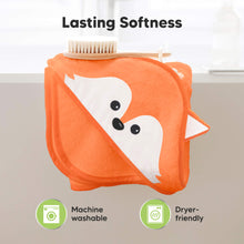 Load image into Gallery viewer, Cuddle Baby Hooded Towel (Fox, Petite)