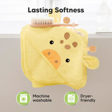 Load image into Gallery viewer, Cuddle Baby Hooded Towel (Giraffe)