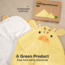 Load image into Gallery viewer, Cuddle Baby Hooded Towel (Giraffe)
