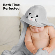 Load image into Gallery viewer, Cuddle Baby Hooded Towel (Seal)