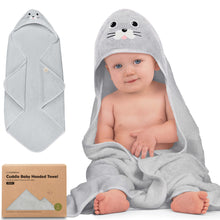 Load image into Gallery viewer, Cuddle Baby Hooded Towel (Seal)