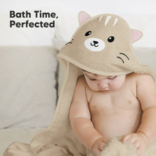 Load image into Gallery viewer, Cuddle Baby Hooded Towel (Cat, Petite)