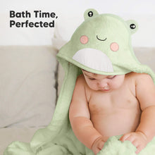 Load image into Gallery viewer, Cuddle Baby Hooded Towel (Frog, Petite)