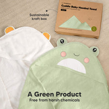 Load image into Gallery viewer, Cuddle Baby Hooded Towel (Frog)