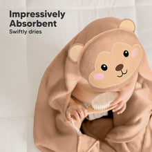 Load image into Gallery viewer, Cuddle Baby Hooded Towel (Monkey)