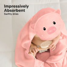Load image into Gallery viewer, Cuddle Baby Hooded Towel (Piglet)